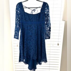 Free People 3/4 Sleeve Empire Style Lace Dress - S